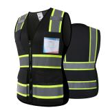Asiphitu Womens Hi Vis Safety Vest Black Small