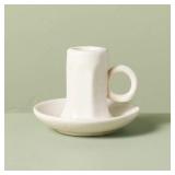 Hearth Hand Ceramic Faceted Taper Candle Holder