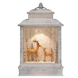 DEMDACO Lit Musical Deer Snow Globe Lantern Medium