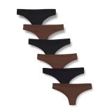 Amazon Essentials Thong Panties Large 6pk Black