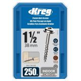 Kreg Zinc Pocket-Hole Screws 1.5in 250ct