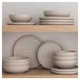 Bubble Dinnerware Set Washed Stone 16pc