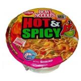 NISSIN Hot Spicy Shrimp Bowl Noodles 3.7oz 12pk