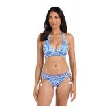 La Blanca 8 Banded Halter Bikini Top Alboran Sea