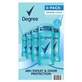 Degree Antiperspirant Shower Clean 2.6oz 5pk
