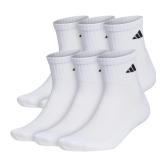 adidas Athletic Socks Large 6pk WhiteBlack Used