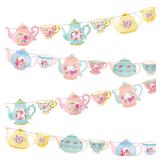 Faccito Tea Party Banners 5pk 60ct Vintage Style