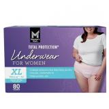 Total Protection Womens Underwear XL 80ct