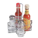 GET 4-Compartment Chrome Condiment Caddy 6.5x6.5