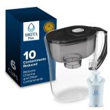 BRITA Small Water Filter Pitcher 6 Cup Black