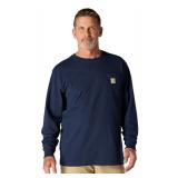 Carhartt Mens Long Sleeve Work T-Shirt Navy XL