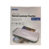 Royal 89425W Thermal Laminating Pouches 200ct