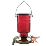 Natures Way Glass Hummingbird Feeder 22oz Red