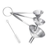 Bligko Stainless Steel Kitchen Funnels 3pk