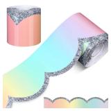 Mixweer Pastel Rainbow Bulletin Border 65.6ft