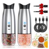 Jobkim Electric Salt And Pepper Grinder Set 2pk