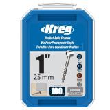 Kreg SPS-C1-100 Pocket-Hole Screws 1in 100ct