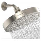 SparkPod 6 Inch Rain Shower Head Brushed Nickel