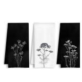 Hsiasheng Floral Kitchen Towels 16x24 Inch 3pk