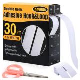 Navona 30Ft Hook and Loop Adhesive Strips 1 Inch