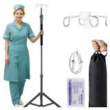 Crilealym 4-Hook Portable IV Pole 46-86 Tall
