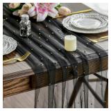 Artoid Mode Gauze Table Runner Black 28 x 120