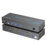 Tbdisyyds 2-Port Dual Monitor HDMI KVM Switch