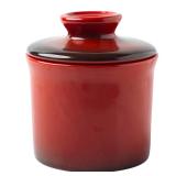 Teapeak French Butter Crock 6.8 oz Red Gradient