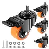 Yupezop 2 Inch Threaded Stem Casters 4pk