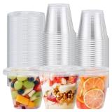 Clawsoff 9oz Plastic Cups With Lids 50ct