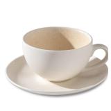 Ceramic Latte Art Mug With Saucer - 10 oz,...