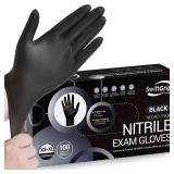 SwiftGrip Disposable Nitrile Gloves, Black...
