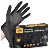 TitanFlex Heavy Duty Black Nitrile Gloves,...