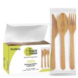 Biodegradable Cutlery Kit Made from Vegetable...