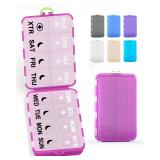Pill Organizer Travel Medicine Organizer -...