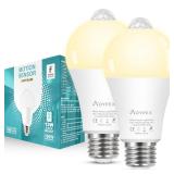 Aovpex Motion Sensor Light Bulbs, 2700K Warm...