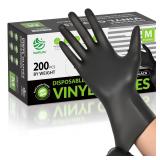 SWIFTLITE Black Vinyl Gloves, Food Grade Gloves...