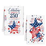 VISSTREE 4th of July Kitchen Towels, 250th...