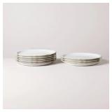 Hearth  Hand Carved Edge Salad Plates 7pk
