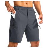 Pudolla Hiking Cargo Shorts 9 5-Pocket Large Gray