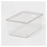 Brightroom 89050689 4L Stacking Clear Bin with Lid
