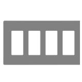 Enerlites 4-Gang Screwless Decorator Wall Plate