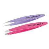 Tweezerman Mini Slant  Point Tweezer Set 2pk