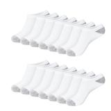 Hanes No Show Athletic Socks White Size 5-9 14pk
