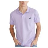 Aeropostale A87 Solid Pique Polo Shirt Lavender...