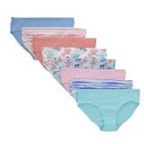 Hanes Girls Organic Cotton Hipster Panties 8pk 8