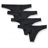 Amazon Essentials Thong Panty Black Large 4pk