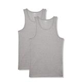 Gap Mens Ribbed Tank Grey Heather Medium 2pk