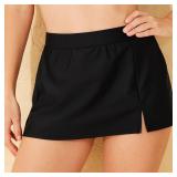 Shade  Shore Mid-Rise Swim Skirt Black XS