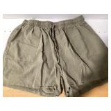 Womens Olive Green Elastic Waist Shorts XL